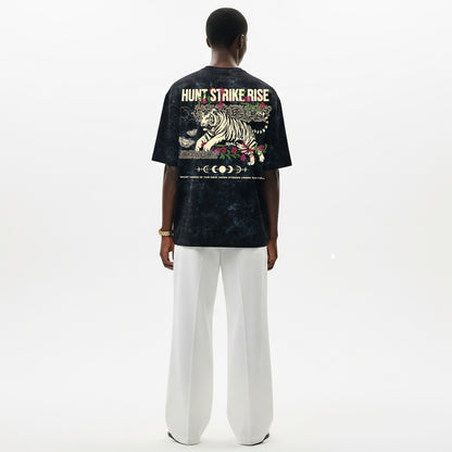 TIGER ACID WASH OVERSIZED T-SHIRT