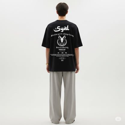 SACRED SOCIETY BLACK OVERSIZED T-SHIRT