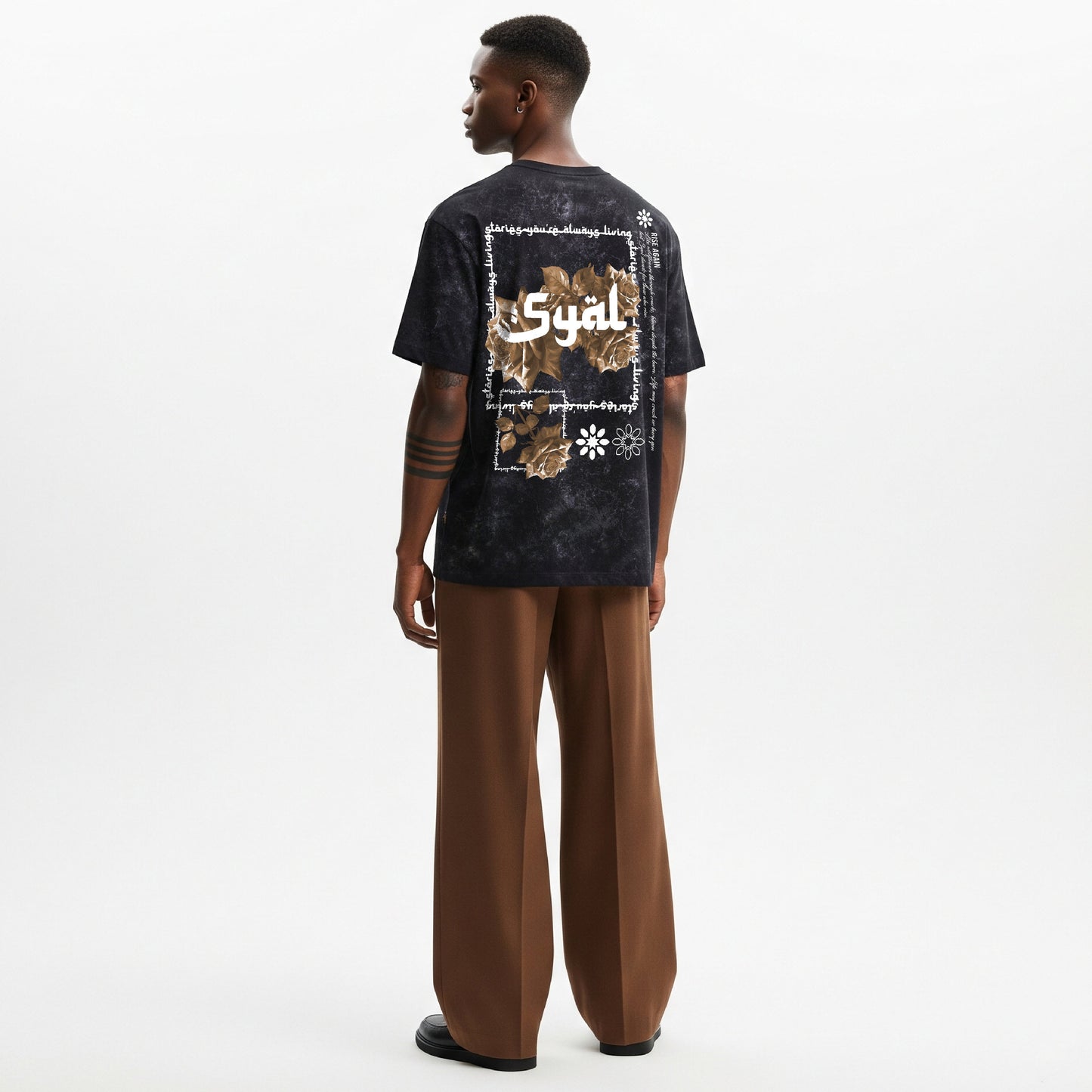 ROOTS ACID WASH OVERSIZED T-SHIRT