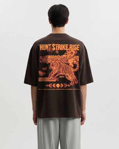 TIGER BROWN OVERSIZED T-SHIRT