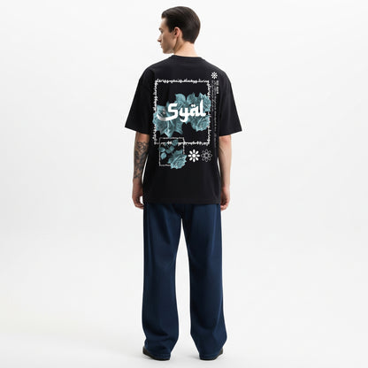 ROOTS BLACK OVERSIZED T-SHIRT