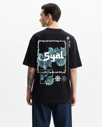 ROOTS BLACK OVERSIZED T-SHIRT