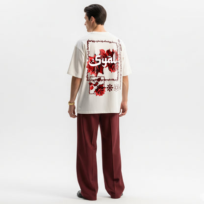 ROOTS OFF WHITE OVERSIZED T-SHIRT