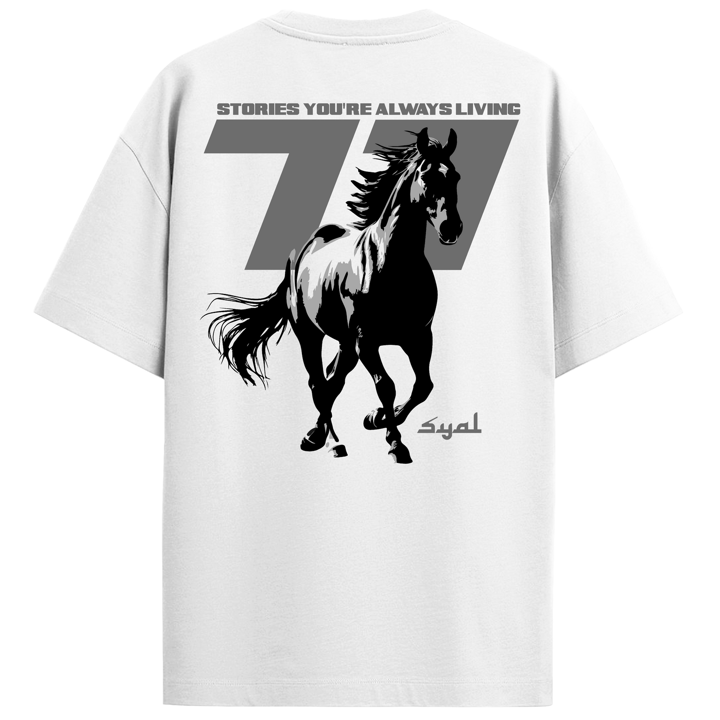 HORSE WHITE OVERSIZED T-SHIRT