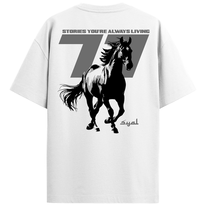 HORSE WHITE OVERSIZED T-SHIRT
