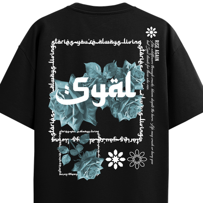 ROOTS BLACK OVERSIZED T-SHIRT