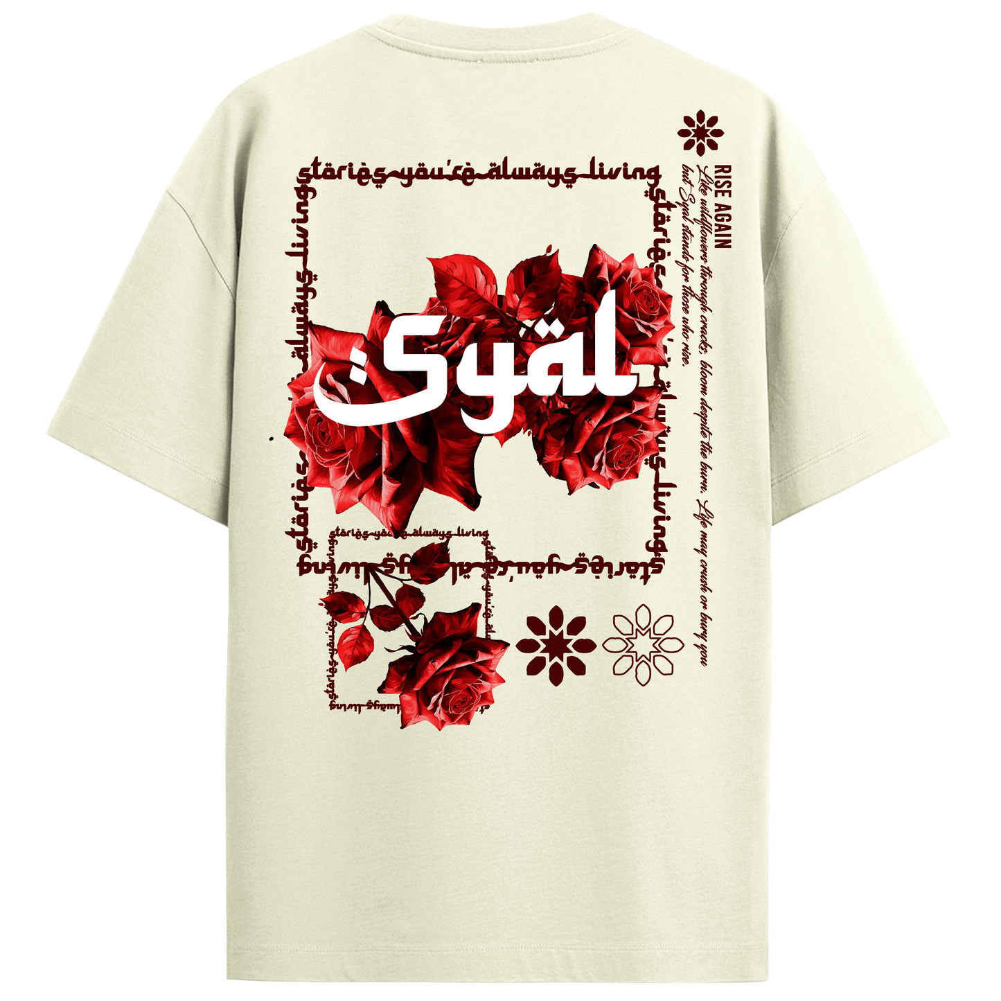 ROOTS OFF WHITE OVERSIZED T-SHIRT