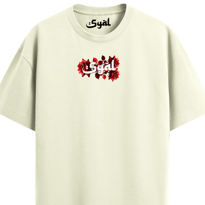 ROOTS OFF WHITE OVERSIZED T-SHIRT