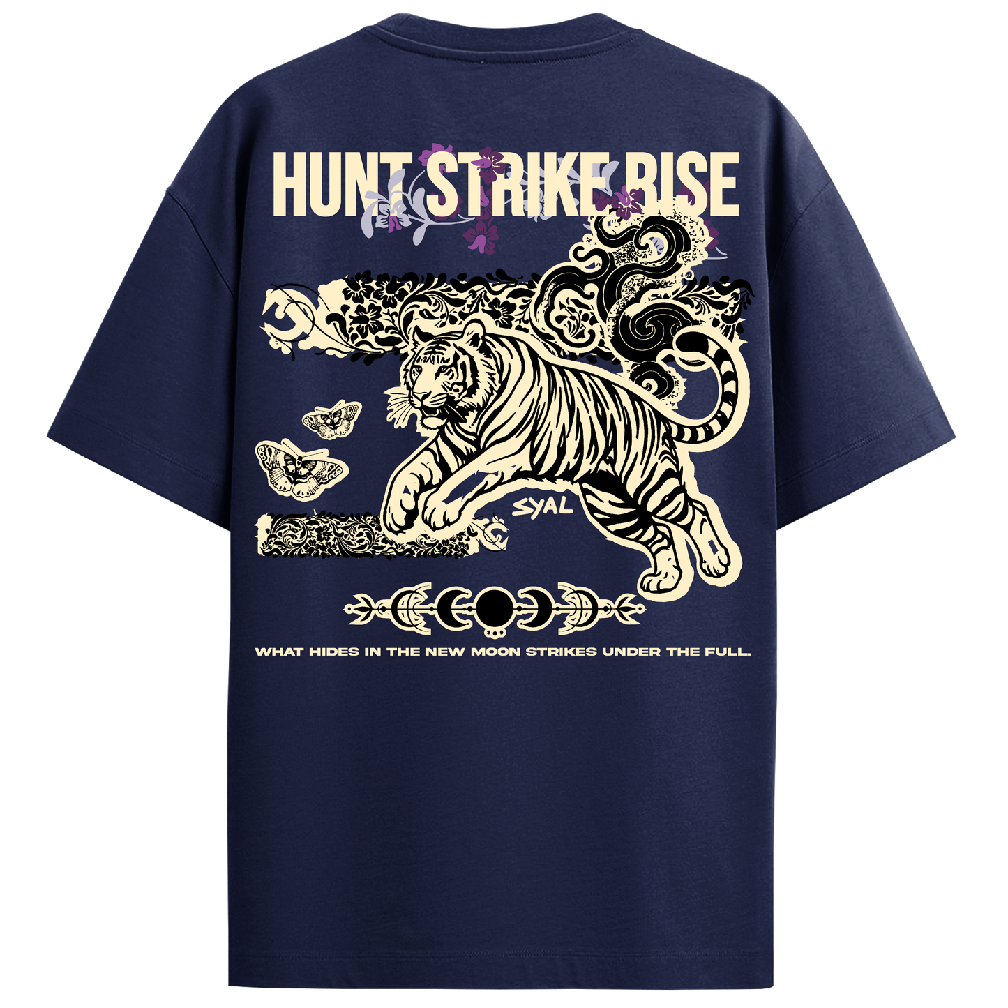 TIGER NAVY BLUE OVERSIZED T-SHIRT