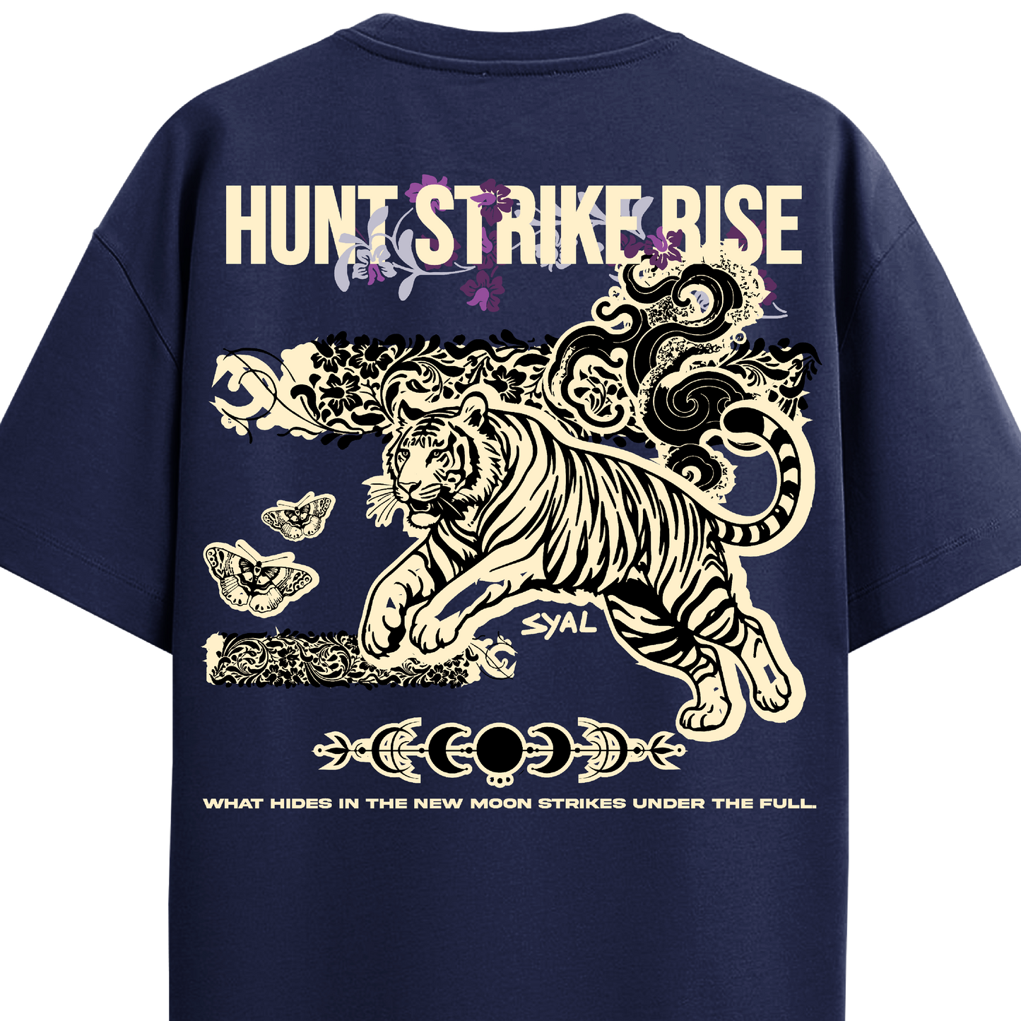 TIGER NAVY BLUE OVERSIZED T-SHIRT